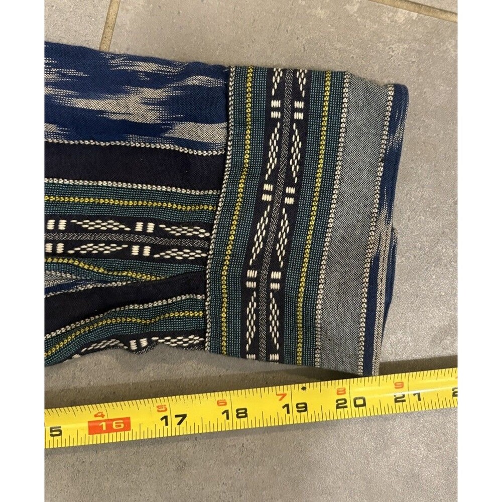 Ralph Lauren Shirt Mens Extra Large Blue Western Pearl Snap Aztec Navajo Yoke - Picture 9 of 10